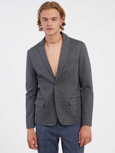 ONLY & SONS Tmavosivá pánska károvaná bunda ONLY & SONS Mark