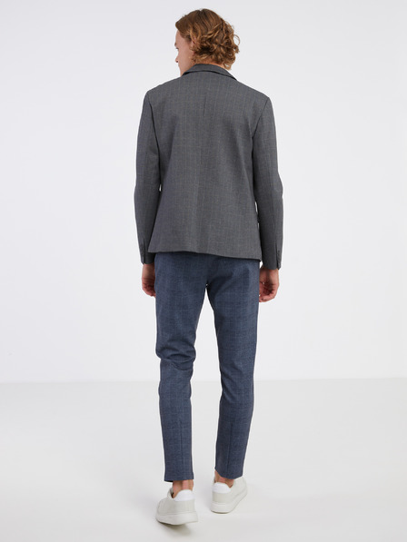 ONLY & SONS Tmavosivá pánska károvaná bunda ONLY & SONS Mark