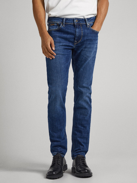 Pepe Jeans Modré pánske skinny fit džínsy Pepe Jeans Finsbury