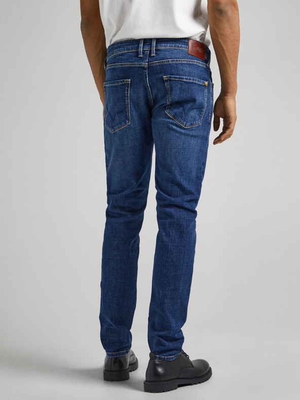 Pepe Jeans Modré pánske skinny fit džínsy Pepe Jeans Finsbury