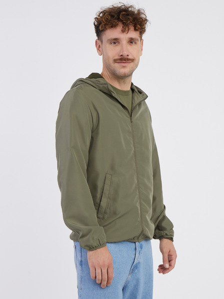 Jack & Jones Khaki pánska ľahká bunda s kapucňou Jack & Jones Cali