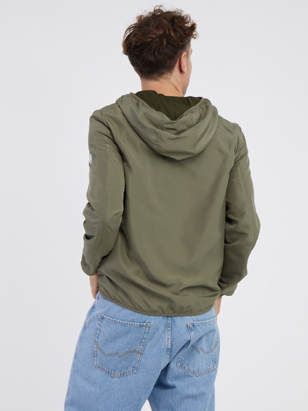 Jack & Jones Khaki pánska ľahká bunda s kapucňou Jack & Jones Cali