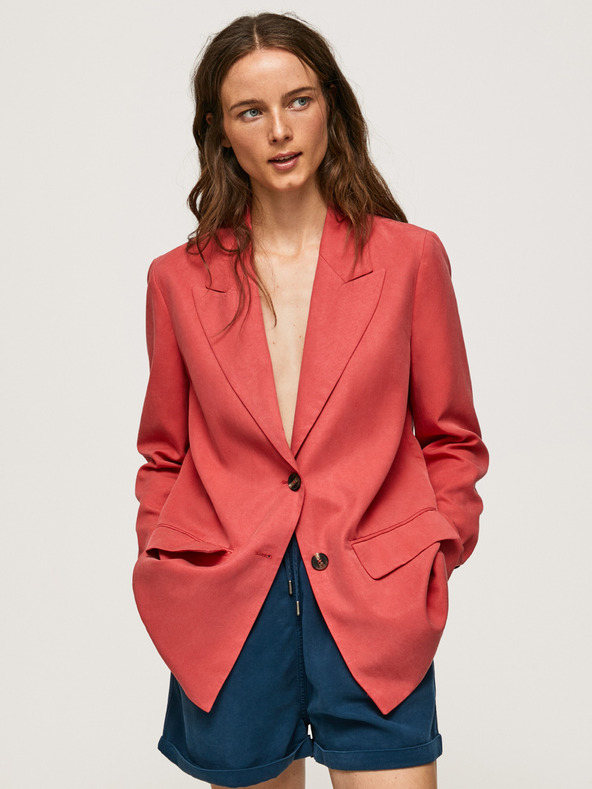 Pepe Jeans Tehlové dámske oversized sako Pepe Jeans Silvie