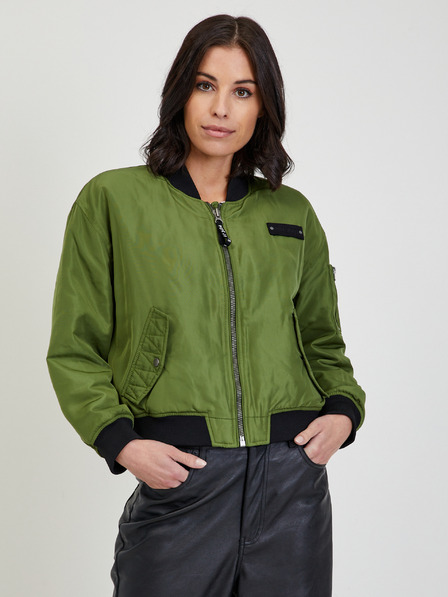 Pepe Jeans Zelené dámske bombery Pepe Jeans Anette