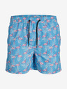 Jack & Jones Modré pánske vzorované plavky Jack & Jones Fiji