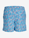 Jack & Jones Modré pánske vzorované plavky Jack & Jones Fiji