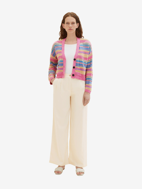 Tom Tailor Tom Tailor Ružový dámsky pruhovaný sveter