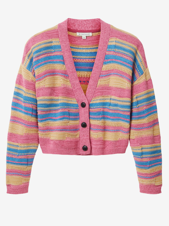Tom Tailor Tom Tailor Ružový dámsky pruhovaný sveter