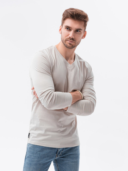 Ombre Clothing Pánske tričko s dlhým rukávom bez potlače - mix 2 kusov v balení V5 Z41 basic