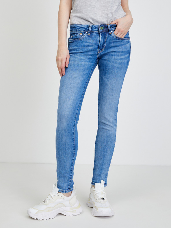Pepe Jeans Modré dámske slim fit džínsy Pepe Jeans
