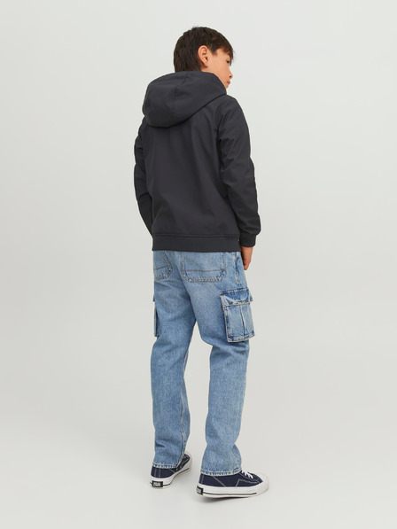Jack & Jones Čierna chlapčenská softshellová bunda Jack & Jones Basic