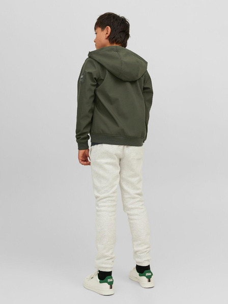 Jack & Jones Chlapčenská softshellová bunda Jack & Jones Basic v khaki farbe