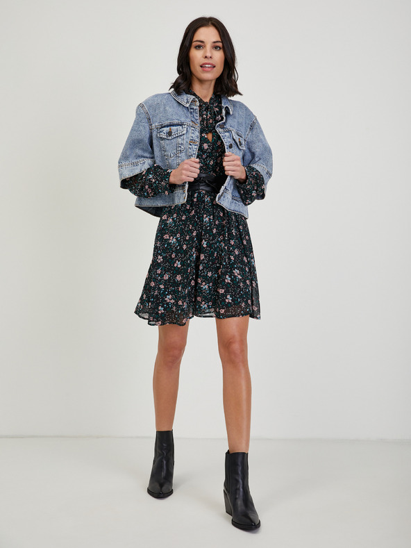 Orsay Čierne dámske kvetinové šaty ORSAY