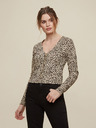 Dorothy Perkins Béžová krátka vzorovaná košeľa s gombíkmi Dorothy Perkins