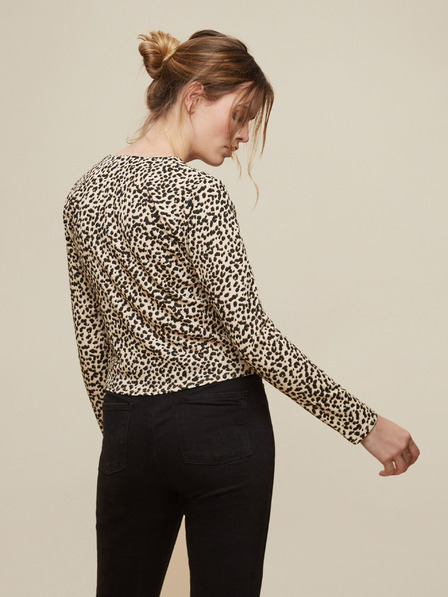 Dorothy Perkins Béžová krátka vzorovaná košeľa s gombíkmi Dorothy Perkins