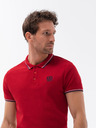 Ombre Clothing Červené pánske polo tričko Ombre Oblečenie