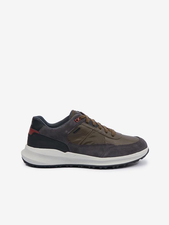 Geox Čierno-khaki pánske tenisky so semišovými detailmi Geox