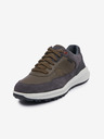 Geox Čierno-khaki pánske tenisky so semišovými detailmi Geox