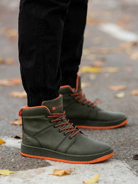 Ombre Clothing Khaki pánske členkové tenisky T311