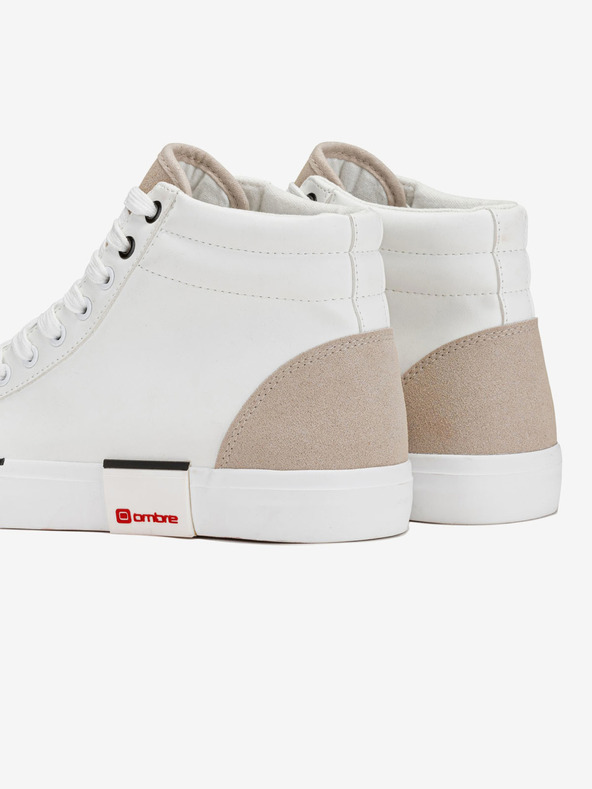 Ombre Clothing Béžovo-biele pánske tenisky Ombre Clothing T376