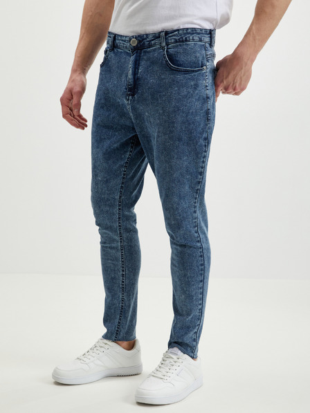 Ombre Clothing Tmavomodré pánske slim fit džínsy Ombre Clothing P923
