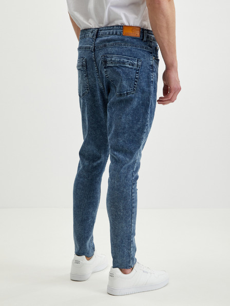 Ombre Clothing Tmavomodré pánske slim fit džínsy Ombre Clothing P923