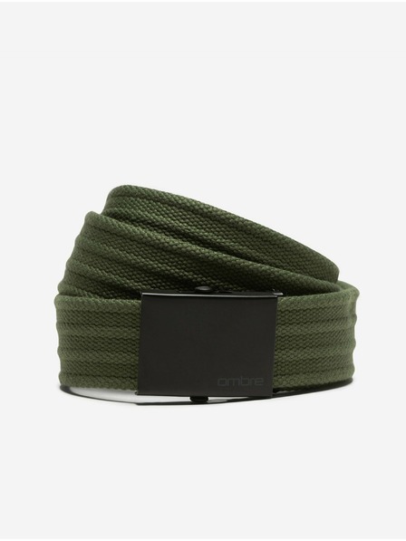 Ombre Clothing Zelený pánsky opasok Ombre Oblečenie