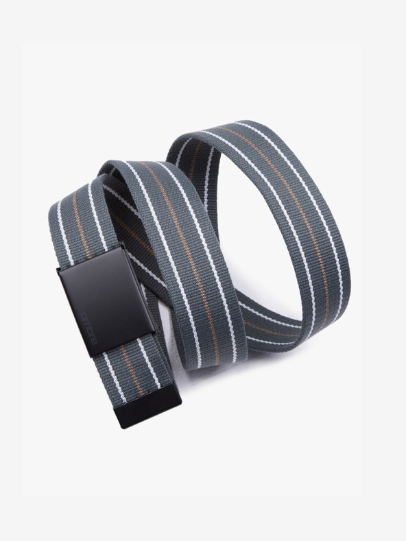 Ombre Clothing Pánsky látkový opasok - sivý A648