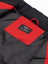 Ombre Clothing Čierno-červená pánska prešívaná vesta Ombre Clothing