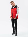 Ombre Clothing Čierno-červená pánska prešívaná vesta Ombre Clothing