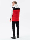 Ombre Clothing Čierno-červená pánska prešívaná vesta Ombre Clothing
