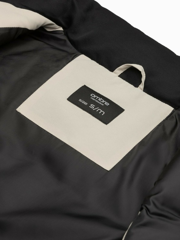 Ombre Clothing Čierno-béžová pánska prešívaná vesta Ombre Clothing