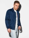Ombre Clothing Pánska jarná bunda Bomber C439 - námornícka