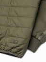 Ombre Clothing Zelená pánska ľahká bunda s kapucňou Ombre Oblečenie
