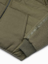 Ombre Clothing Zelená pánska ľahká bunda s kapucňou Ombre Oblečenie