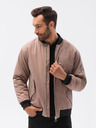Ombre Clothing Béžová pánska bombera C516