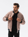 Ombre Clothing Béžová pánska bombera C516