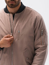Ombre Clothing Béžová pánska bombera C516