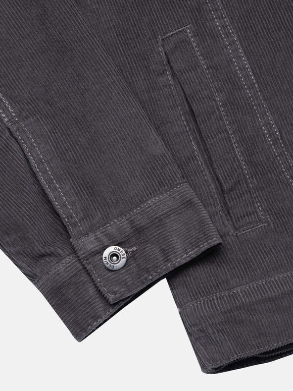 Ombre Clothing Tmavošedá pánska bunda C524 Ombre Clothing Transitional Jacket