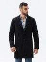 Ombre Clothing Čierny pánsky ľahký kabát Ombre Oblečenie
