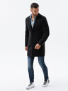 Ombre Clothing Čierny pánsky ľahký kabát Ombre Oblečenie