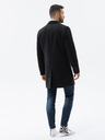 Ombre Clothing Čierny pánsky ľahký kabát Ombre Oblečenie