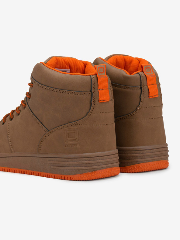 Ombre Clothing Hnedé pánske zimné tenisky Ombre Clothing T311