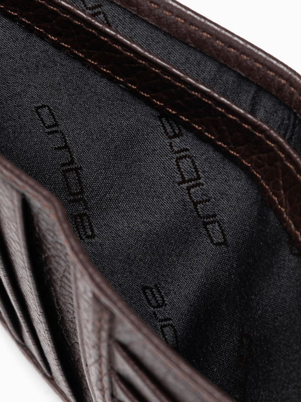 Ombre Clothing Pánska kožená peňaženka - bronzová A608