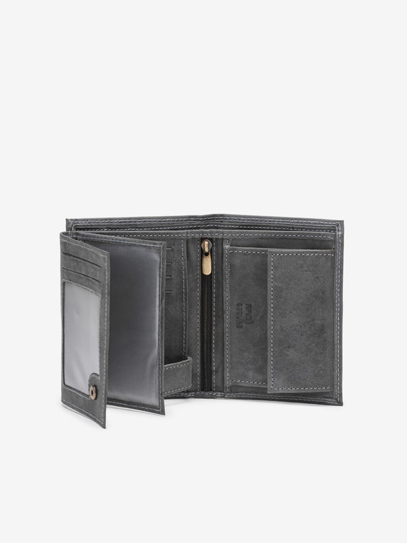 Ombre Clothing Pánska kožená peňaženka - čierna A417