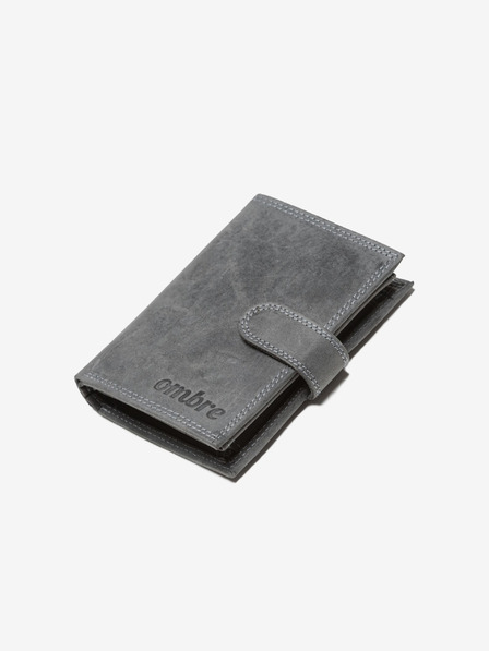 Ombre Clothing Pánska kožená peňaženka - čierna A091