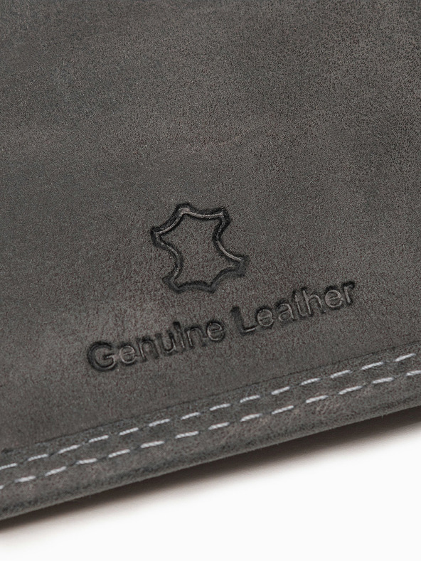Ombre Clothing Pánska kožená peňaženka - čierna A091