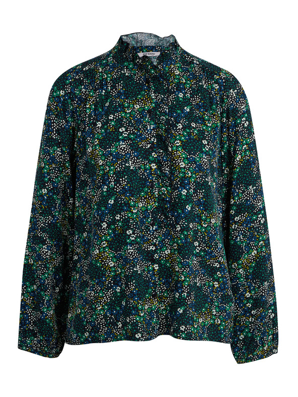 Orsay Tmavozelená dámska kvetinová blúzka ORSAY