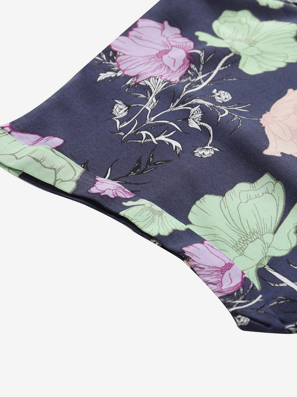 NAX Tmavomodré dámske kvetinové šaty NAX OCERA