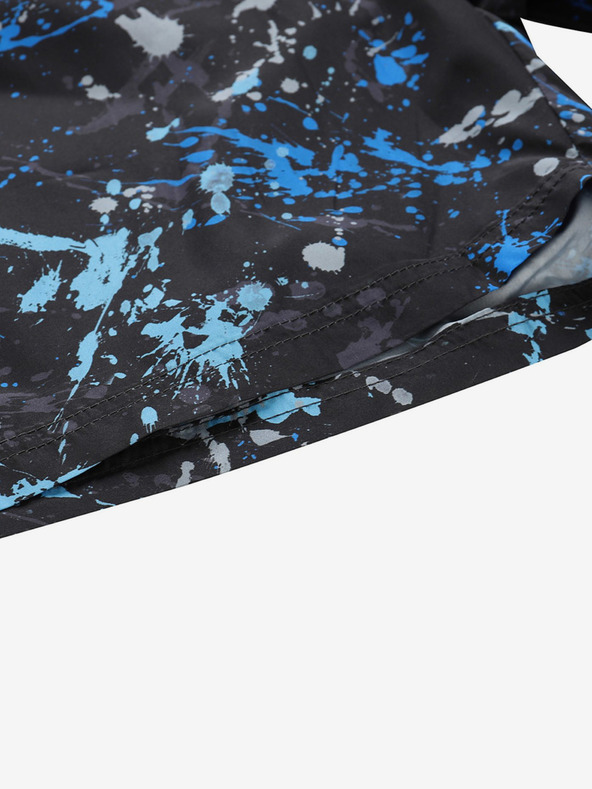 NAX Modro-čierne pánske vzorované šortky NAX LUNG